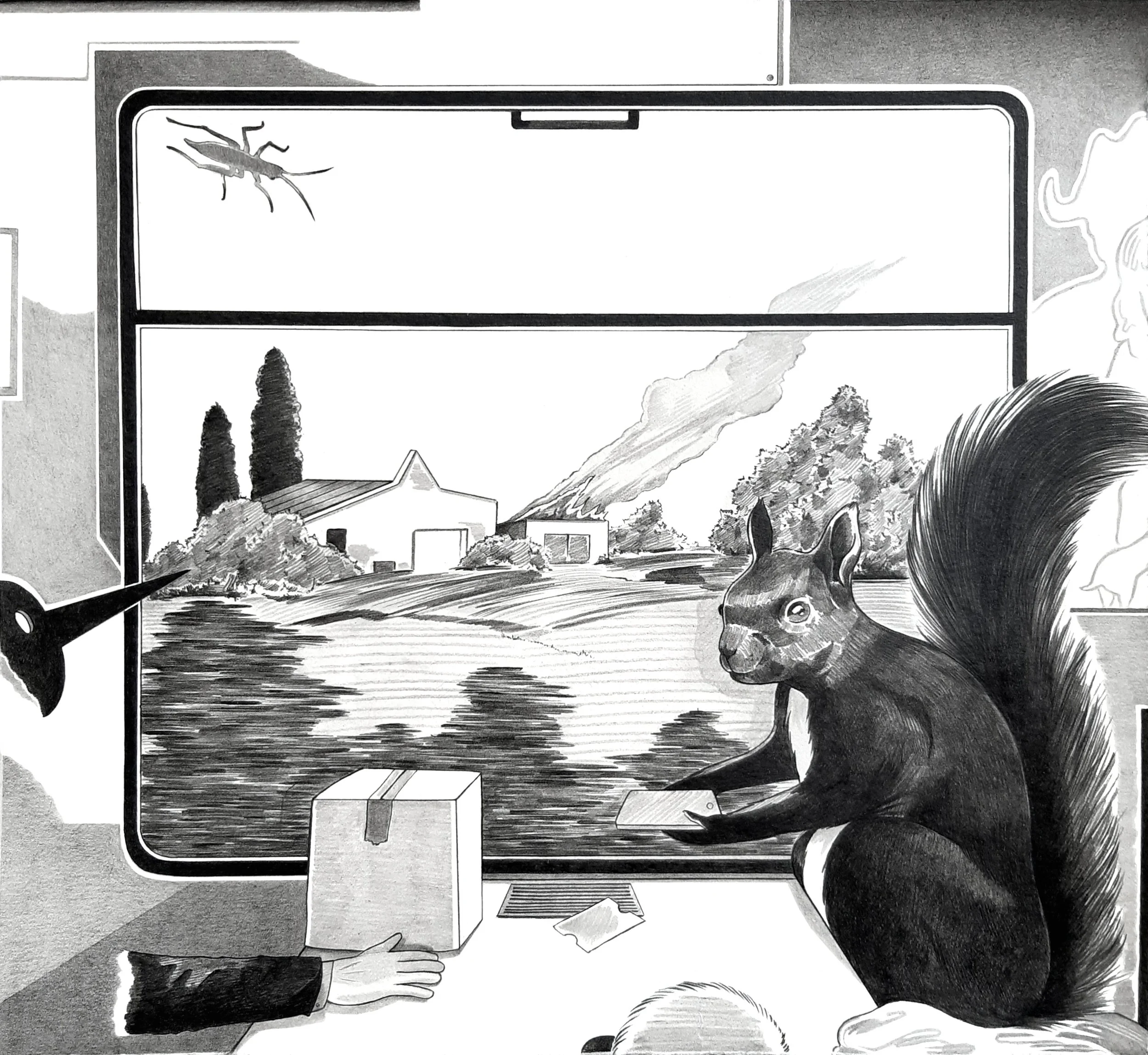 Unterwegs // Pencil on paper // 35 x 38 cm // 2021