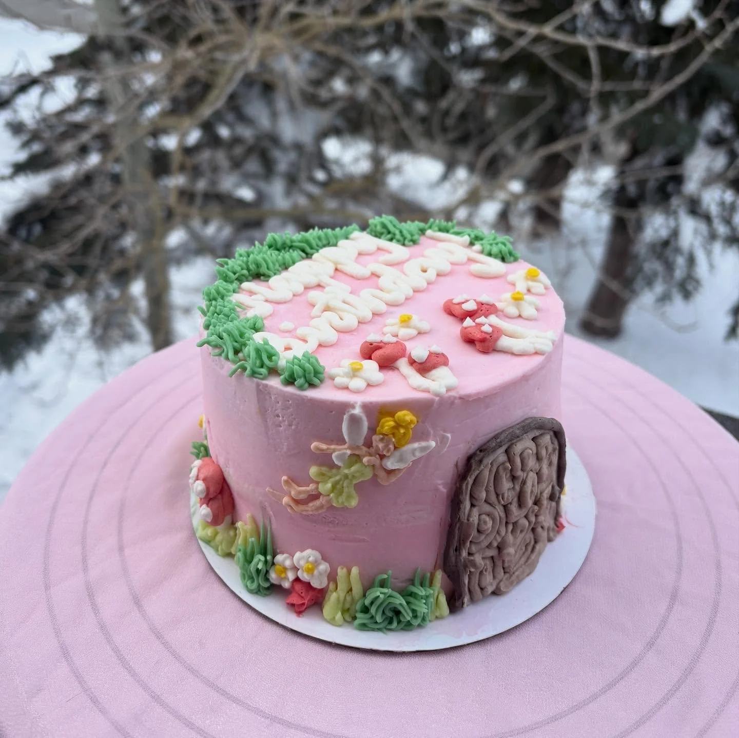 Custom Tinkerbell cake for a 4 year olds birthday✨🧚&zwj;♀️