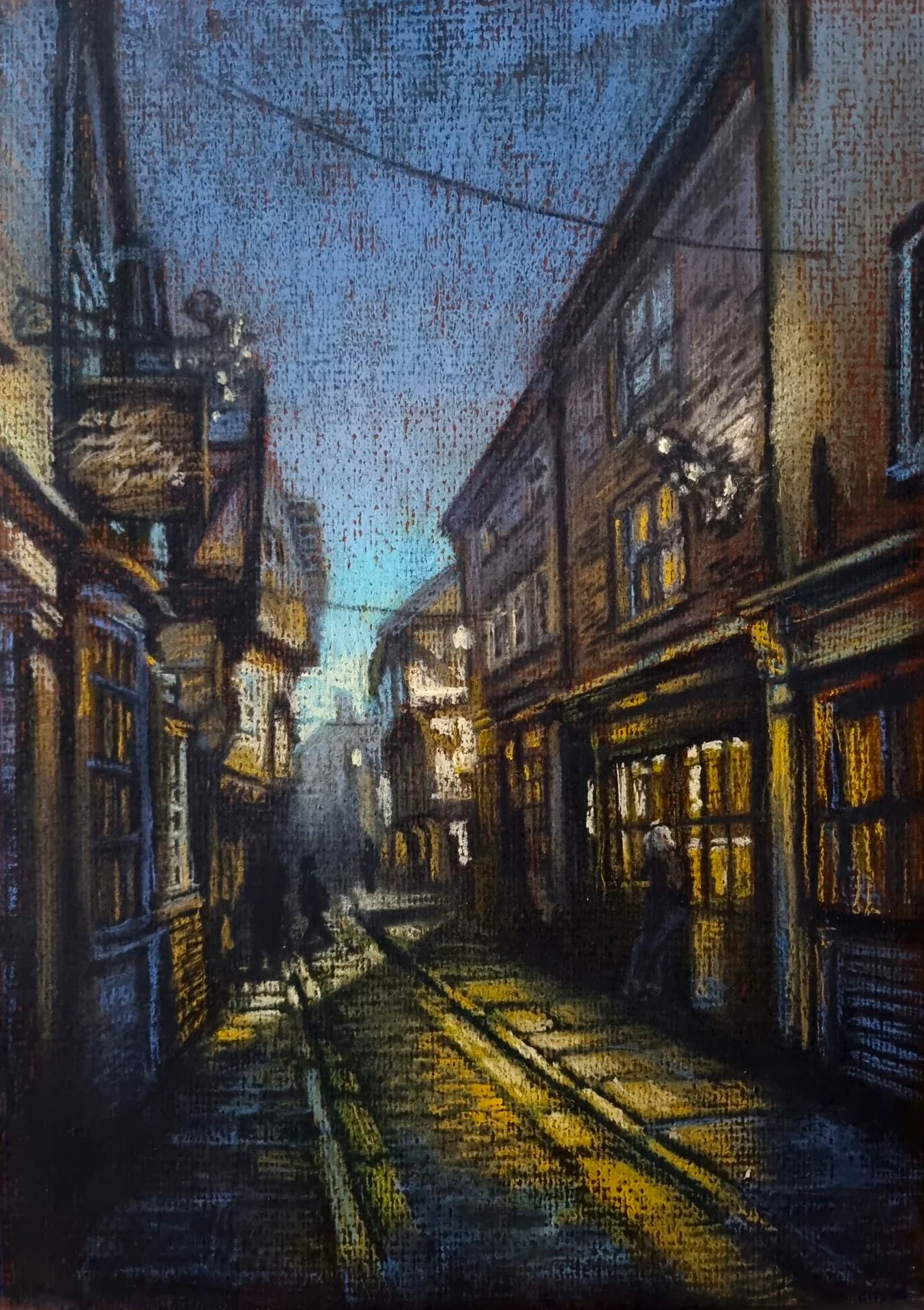 'Shambles Tavern'. 2025. pastel on paper. 