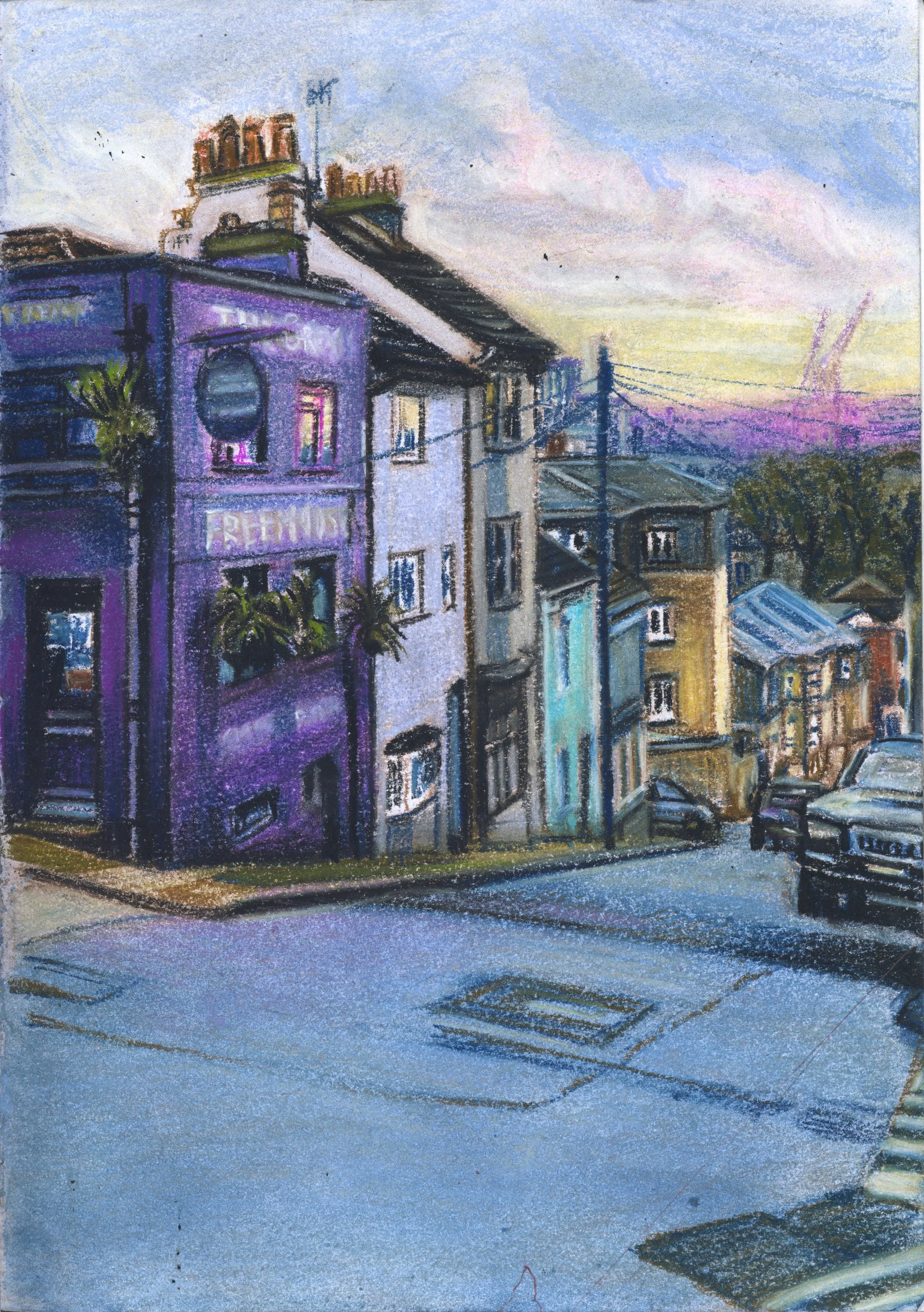 'The Greys'. 2024. Pastel on paper. 