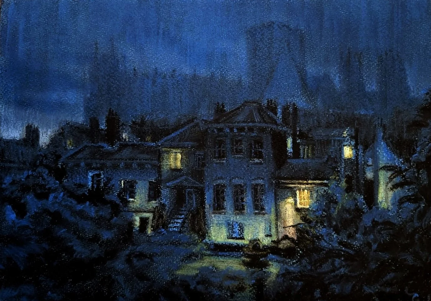 'Minster from the Walls no.2'. 2024. Pastel on paper. 