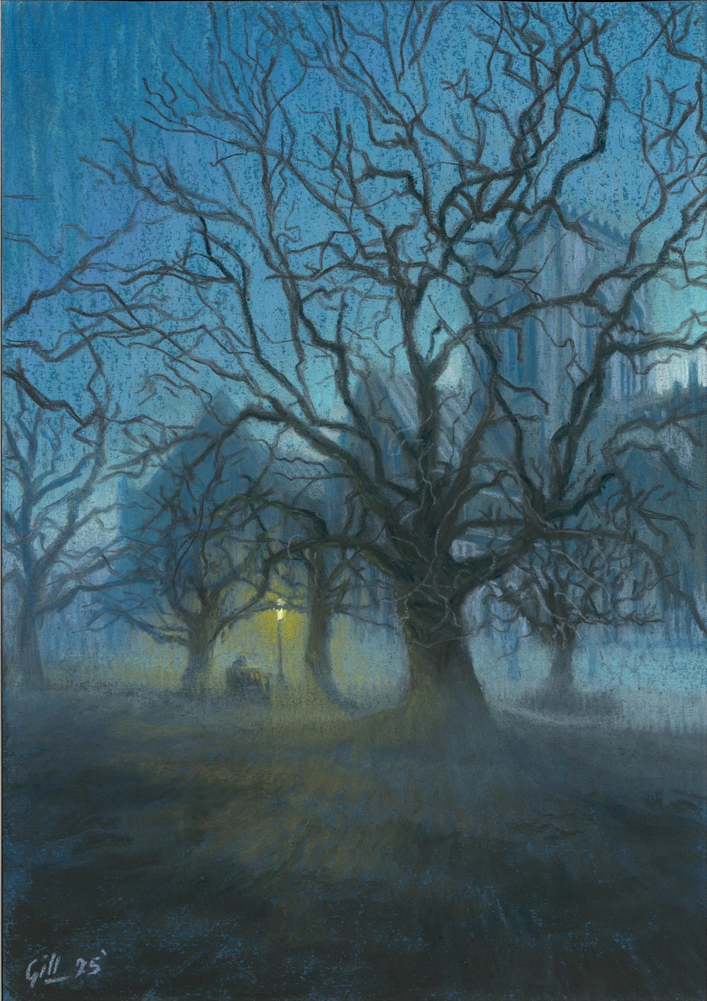 'Dean's Park'. 2025. Pastel on paper, 