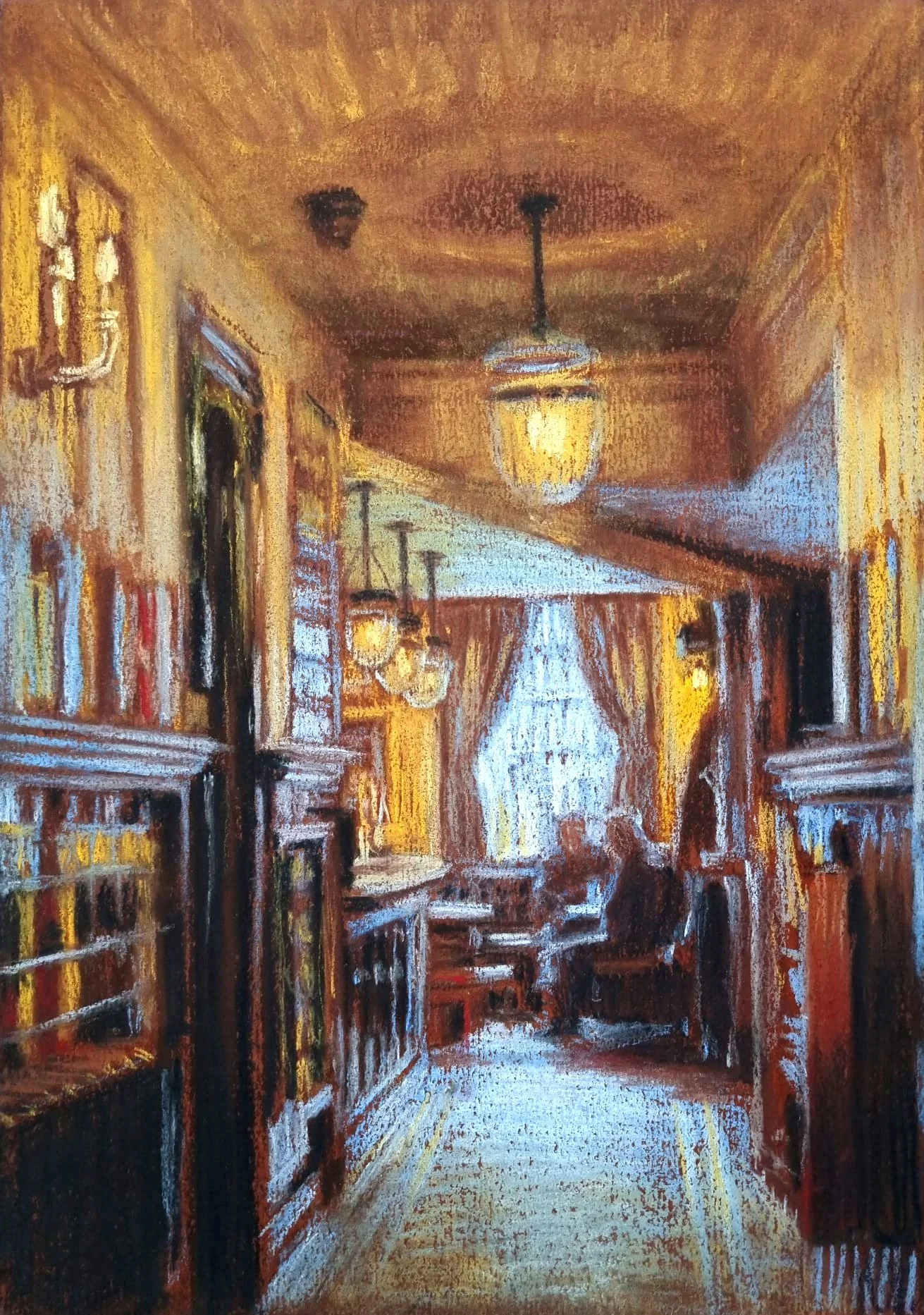 'Rose and Crown'. 2024. Pastel on paper.  