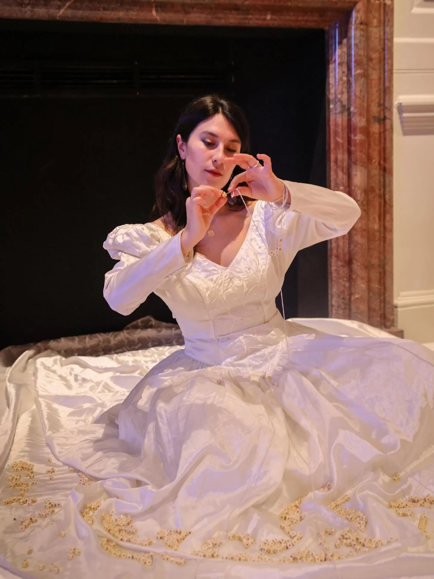 &lsquo;weight on it&rsquo; dress &amp; beaded messages are now at @batterseaartscentre for the Maslenitsa Exhibition curated by @izbaarts 

Come see what people have created across the performances &amp; workshops @royalmuseumsgreenwich &amp; @art.fi