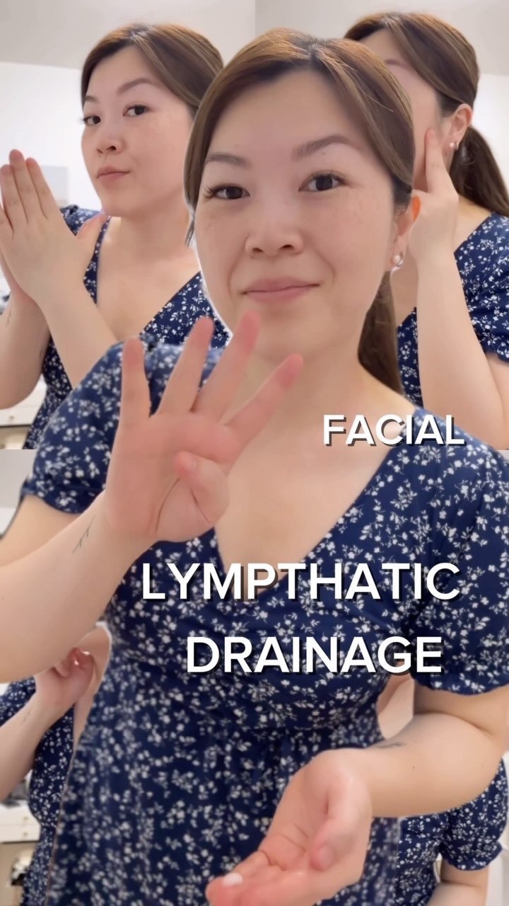 FACIAL LYMPHATIC DRAINAGE 4️⃣ No tools needed, work these 4 areas for puffy face and this will help with drainage around the neck and jaw area. Share with a friend!
.
.
.
#guasha #slimming #slimface #face #facemassage #facedrainage #facemassages #fa