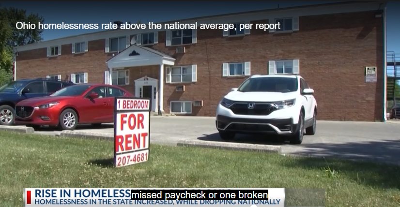Ohio homelessness rate above the national average: report