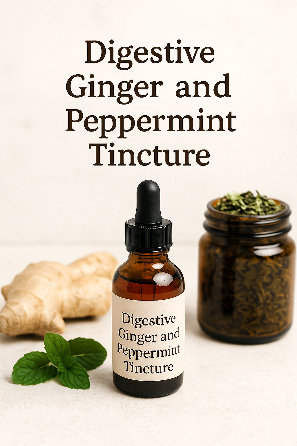 Digestive Bitters with Ginger, Citrus, and Peppermint