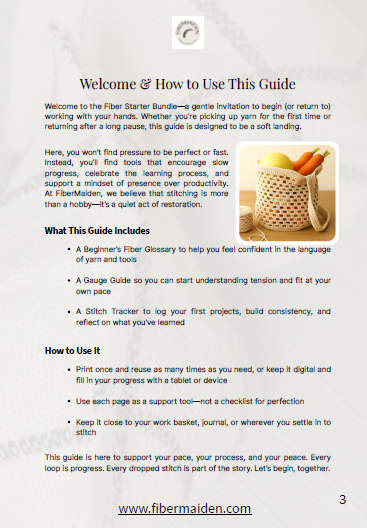Beginner's Guid To Fiber Arts Welcome.png