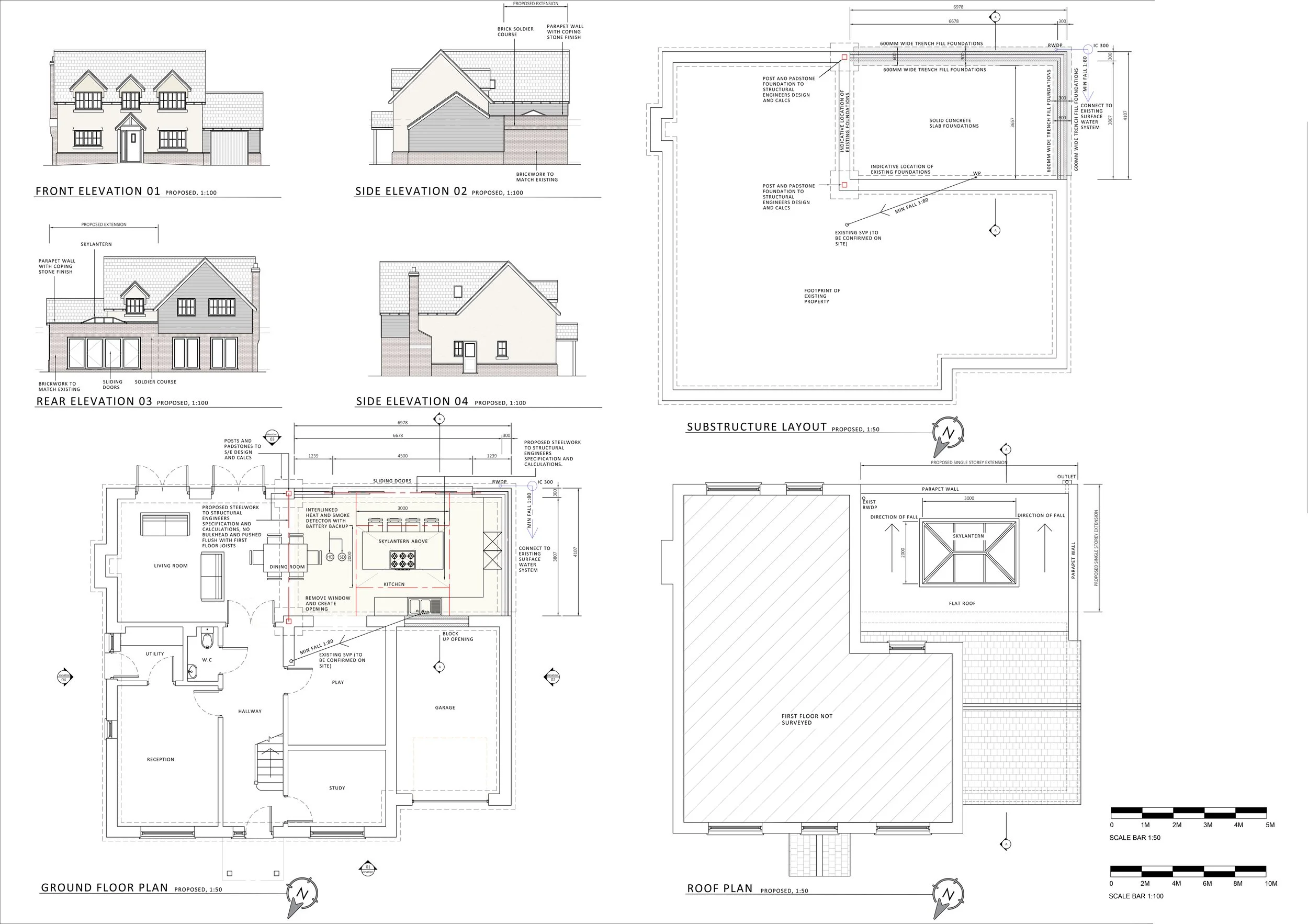 02 Proposed Elevations, Substructure Layout, Ground Floor Plan and Roof Plan A1 REV B.jpg