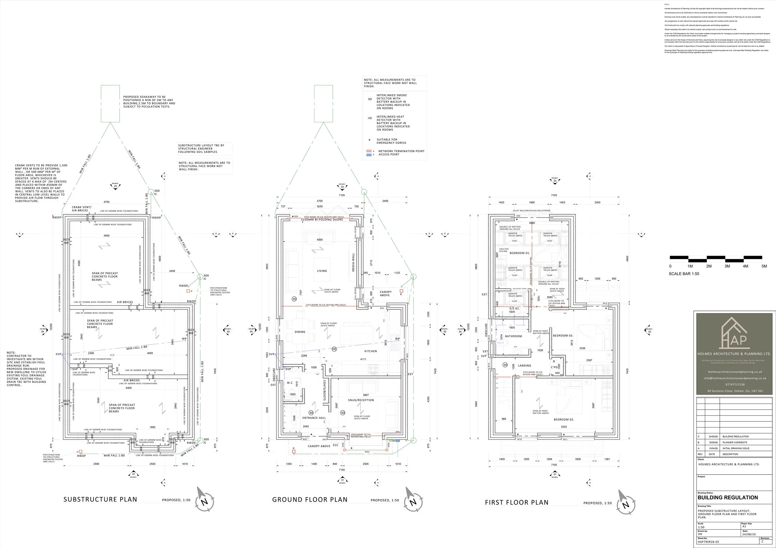 02 Proposed Substructure Layout Ground Floor and First Floor Plans A1.jpg