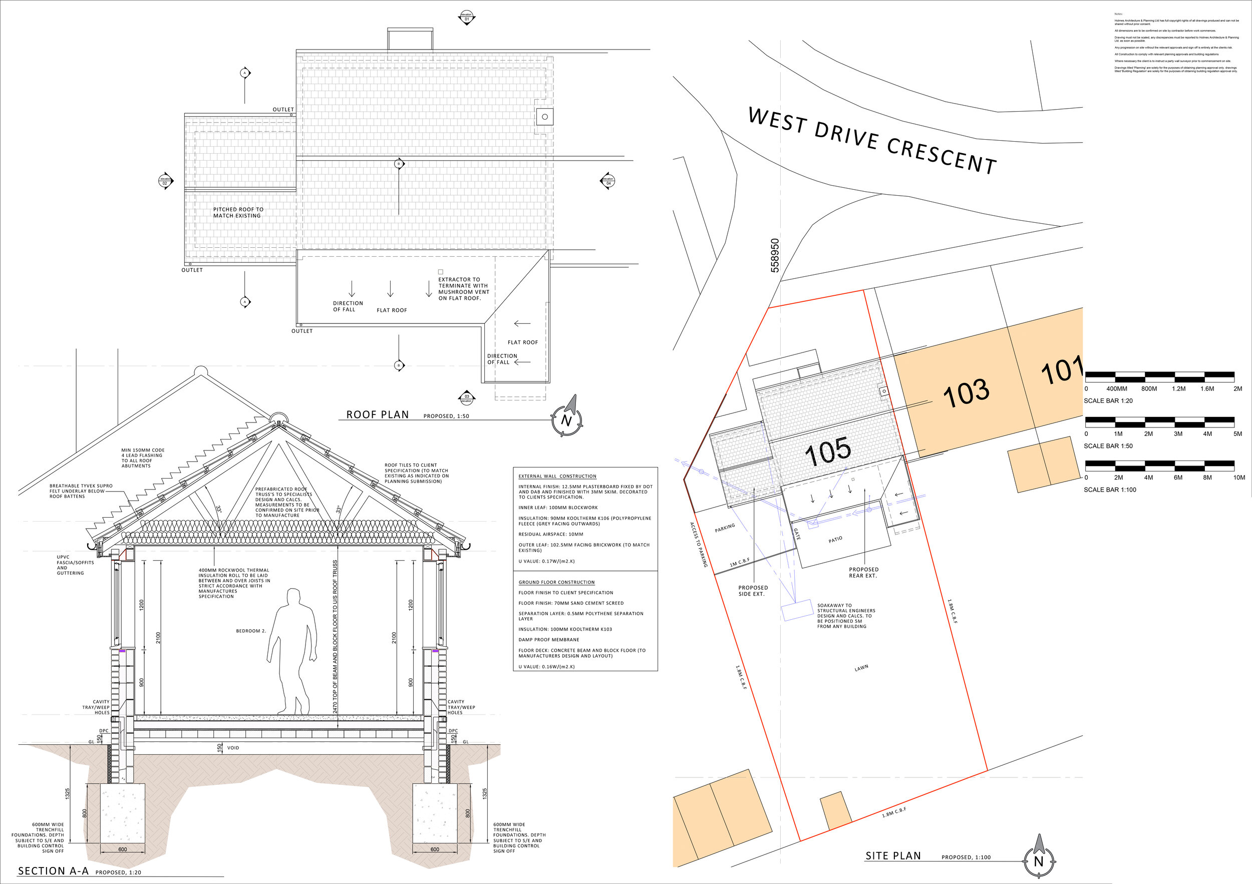 03 Proposed Roof Plan Section AA and Site Plan A1.jpg