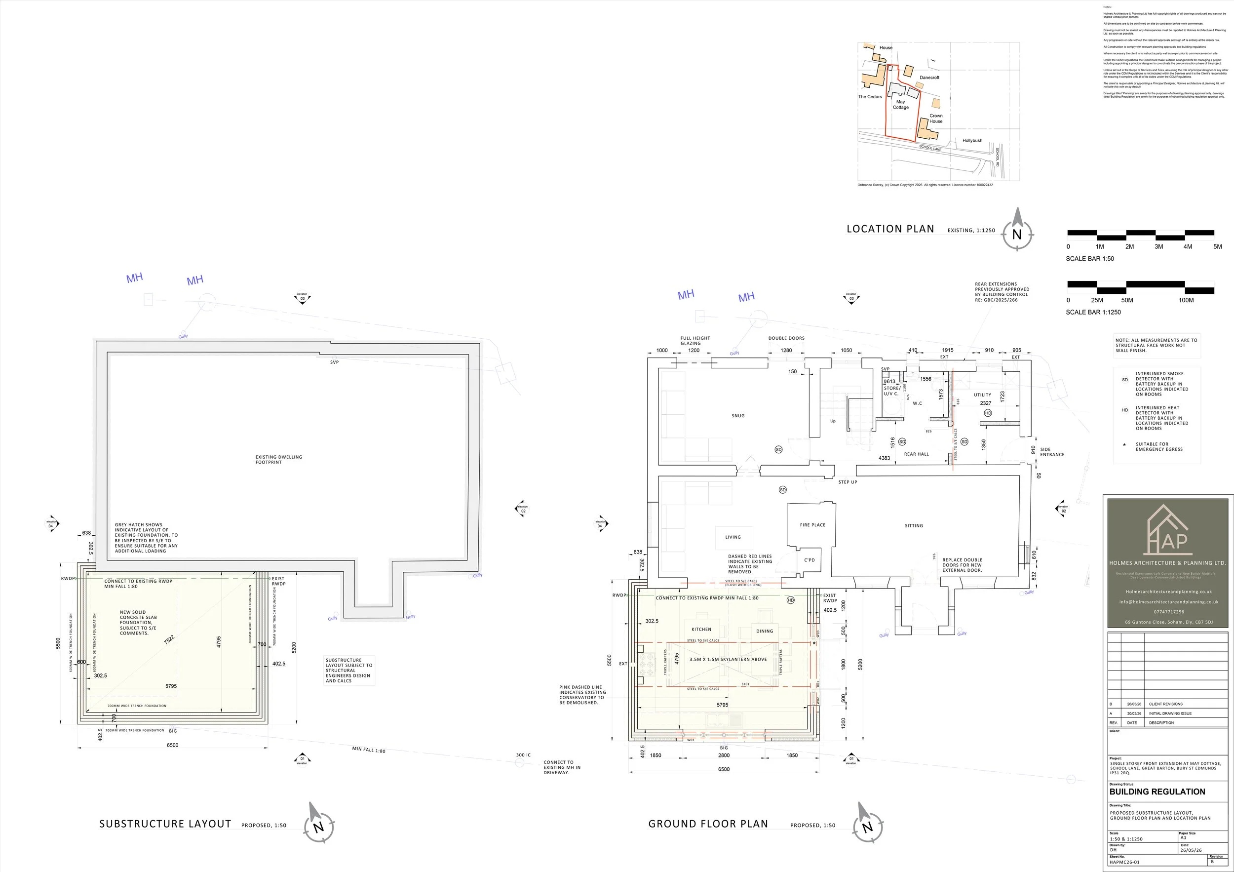 01 Proposed Substructure Layout Ground Floor and Location Plan A1 REV B .jpg