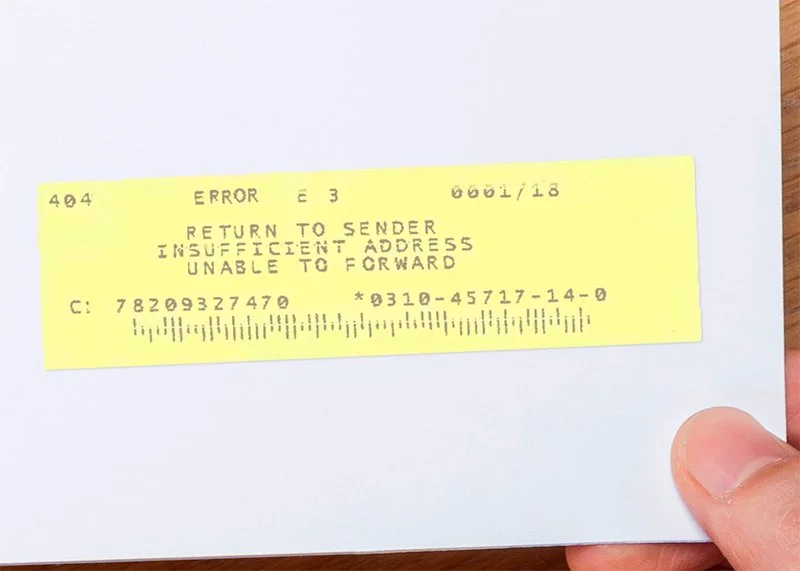 404 Error - Address Not Found