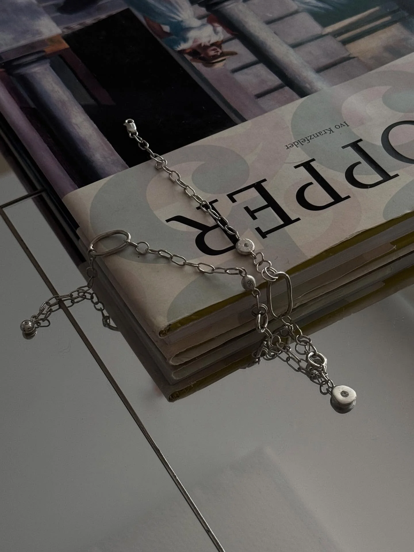 Custom necklace, made with extra love in silver, diamonds and sapphires 🤍