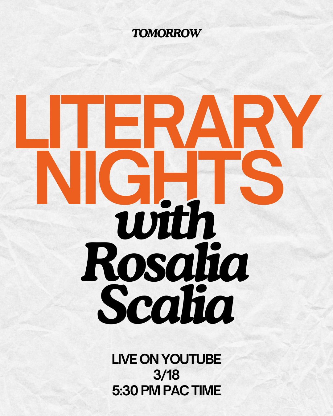 Literary Nights: Live with Rosalia Scalia