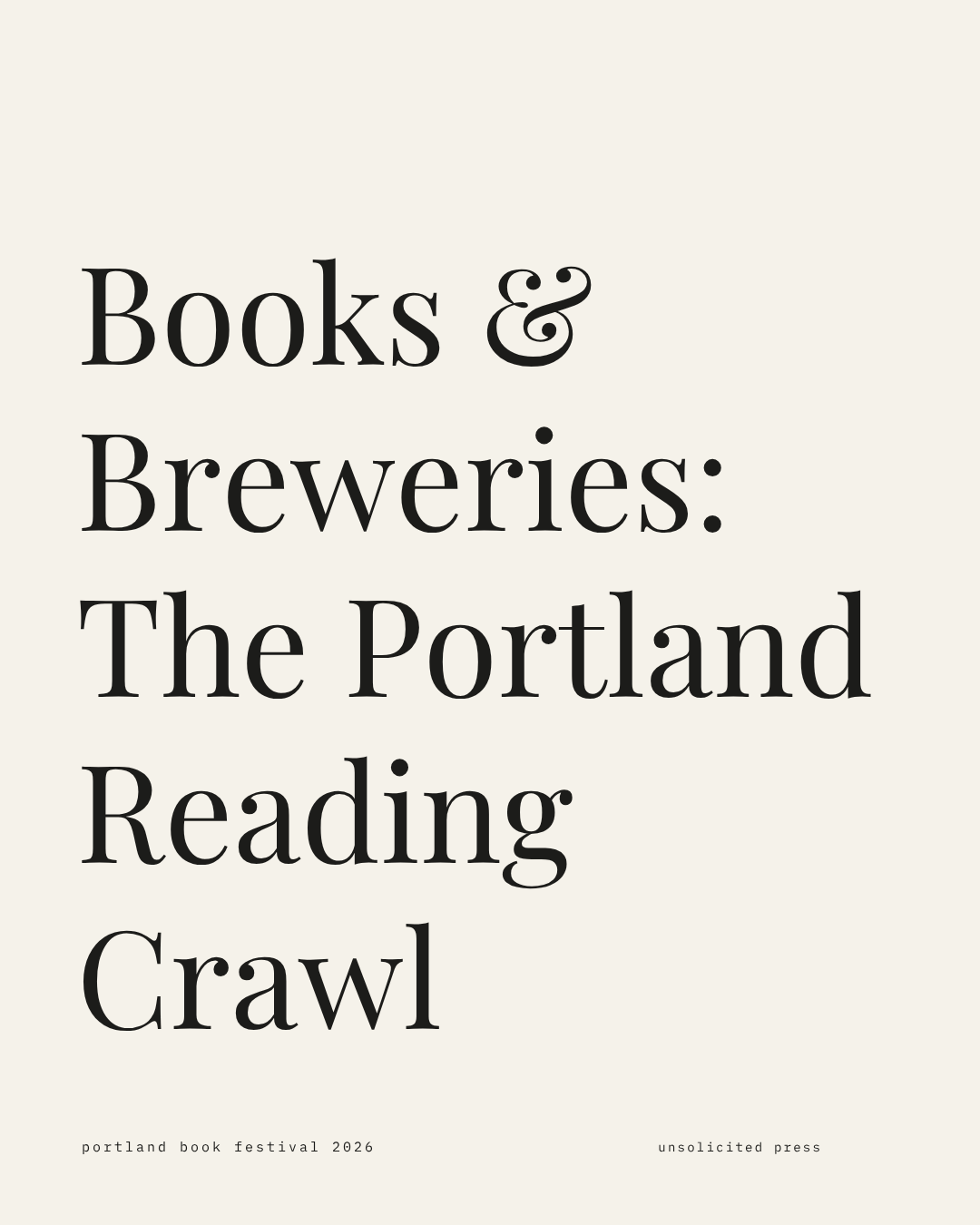 Join Us for the Ultimate Lit Crawl During the Portland Book Festival.