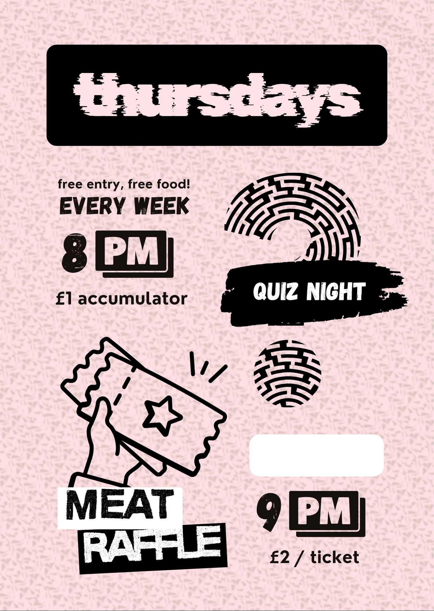 Quiz and meat raffle draw
