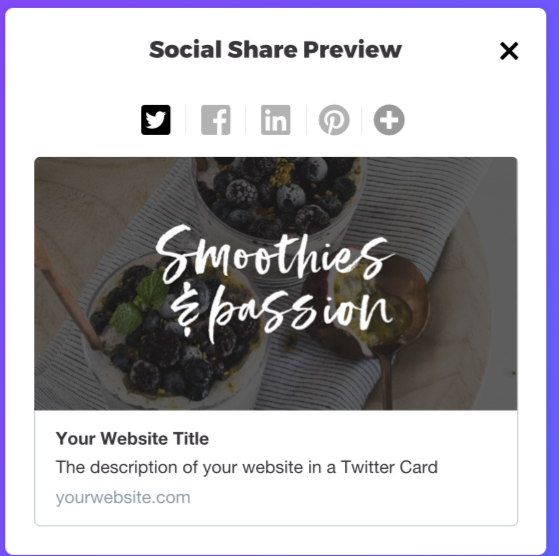 Example of a Squarespace social share image preview.