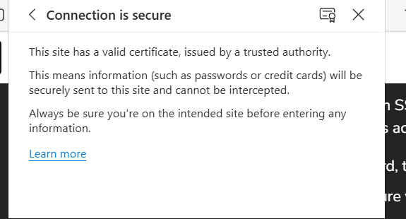 SSL certificate status issued in Squarespace domain settings.