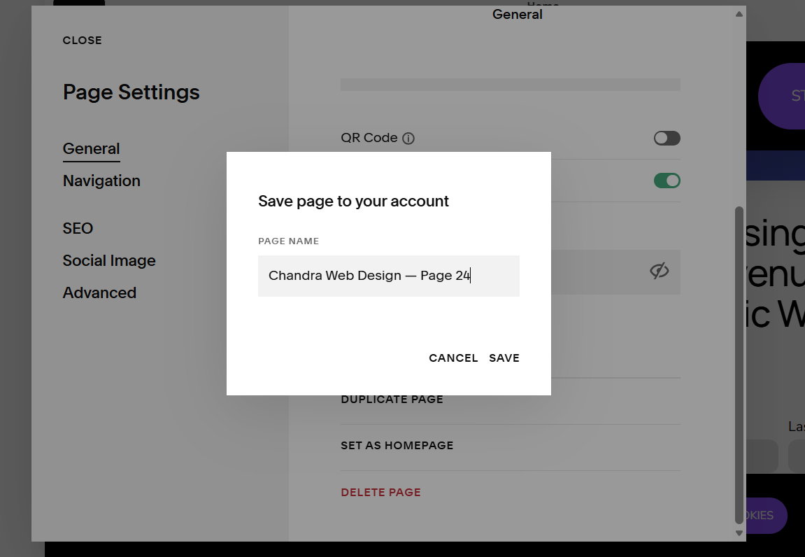 Saving a page in Squarespace how to save webpages in squarespace squarespace not linked tutorial.