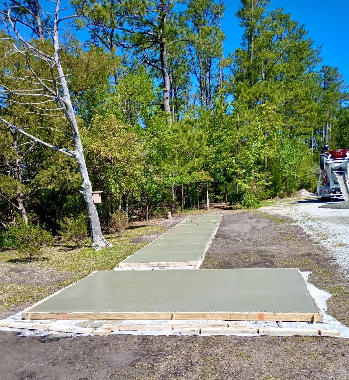 Sidewalk and pad