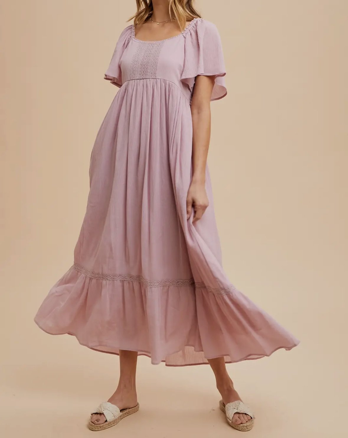 Lace Dusty Pink Dress
