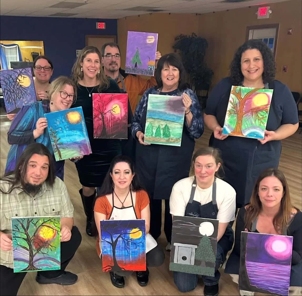 The session for  the &ldquo;Intuitive painting experience&rdquo; was one of my favorites! Had a great group of very talented and creative people having a chance to express themselves through art; focusing on colors and vibes they were drawn to! Every