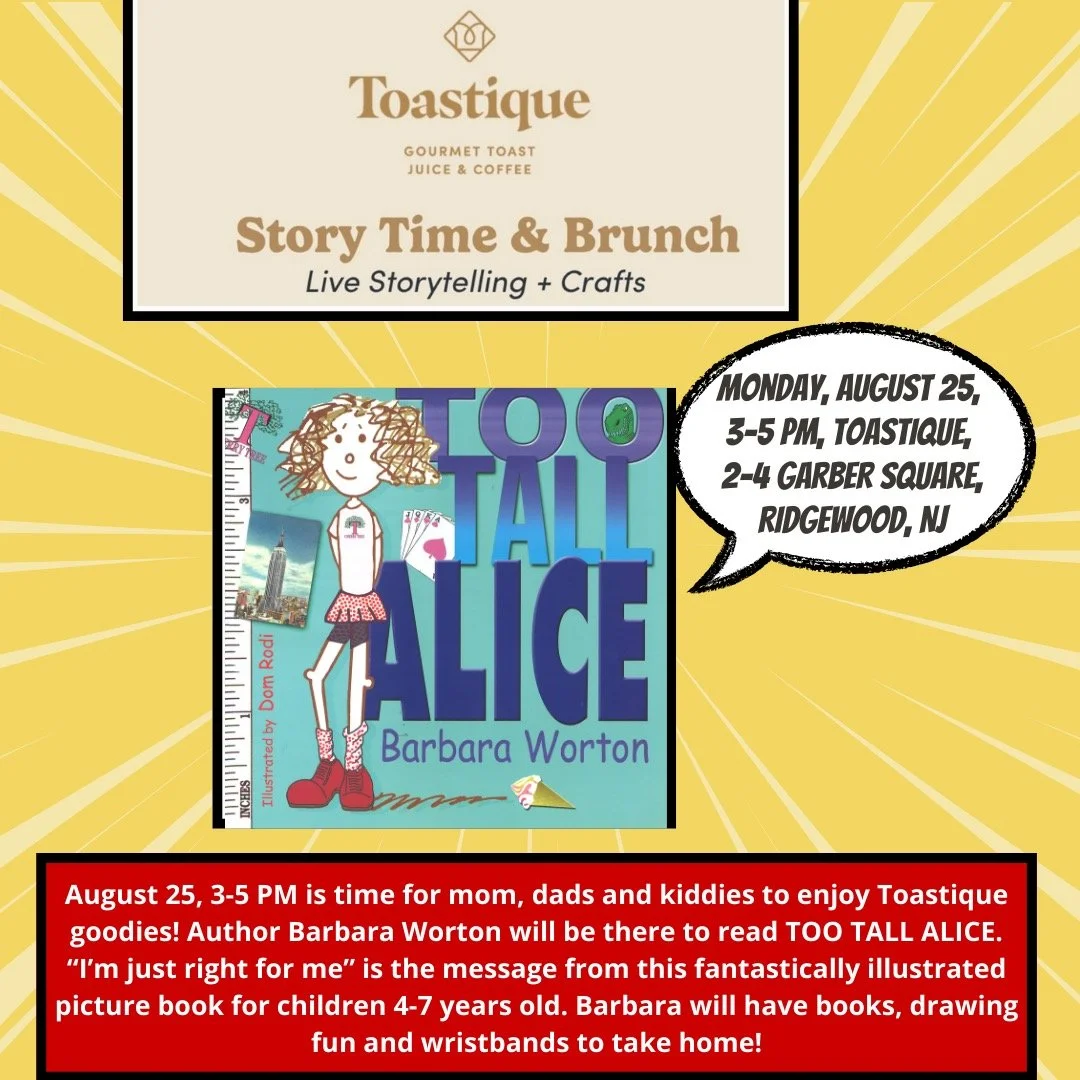 TODAY! Hope to see you for a fun story, coloring and gourmet goodies! @toastiridgewood @storytelling @storytime @italianamericanwritersassociation @ridgewoodnj