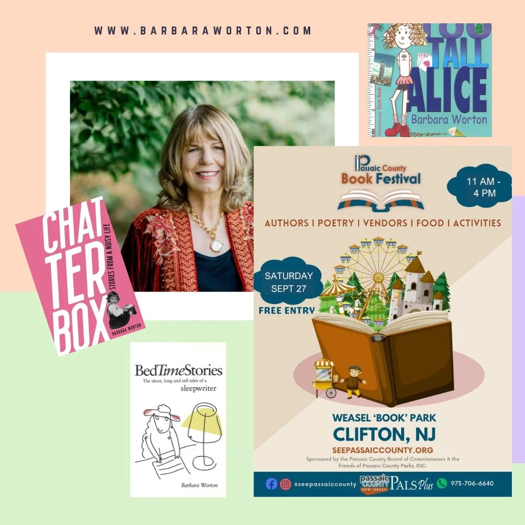 Fancy a Saturday night the park? September 27, 11am-4pm, head over to Weasel Brook Park in Clifton, NJ for the 4th annual Passaic County Book Festival. I'll be there, meeting and greeting and on a panel. @palspluslibraries and @seepassaiccounty @pass