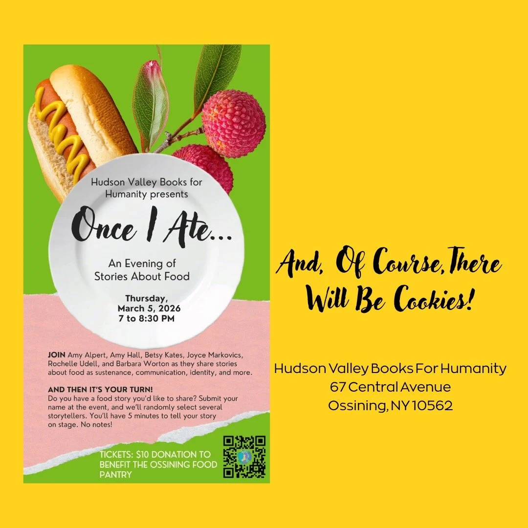 Hope to see you at @hudsonvalleybooksforhumanity Valley Books for Humanity, Thursday, 3/5/26. @food @cookies @hudsonvalley @ossiningny