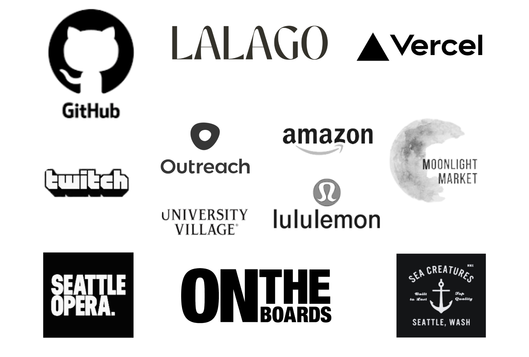 Organizations where Kat Larson has held space: GitHub, Vercel, Amazon, Twitch, Seattle Opera, lululemon, Outreach…