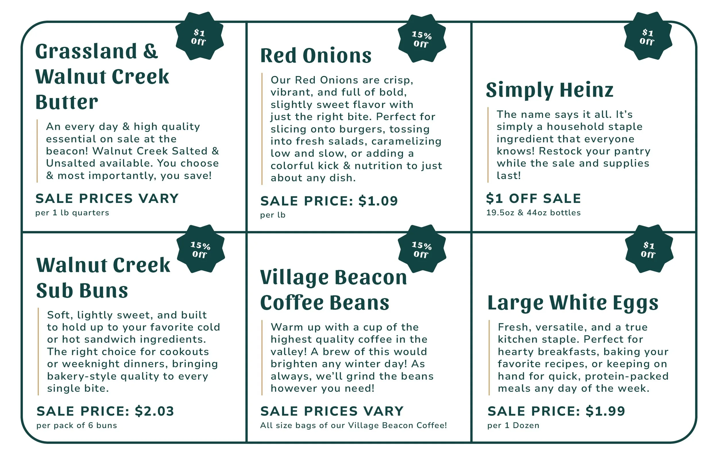 Weekly Specials:  Feb 9th-23rd, 2026