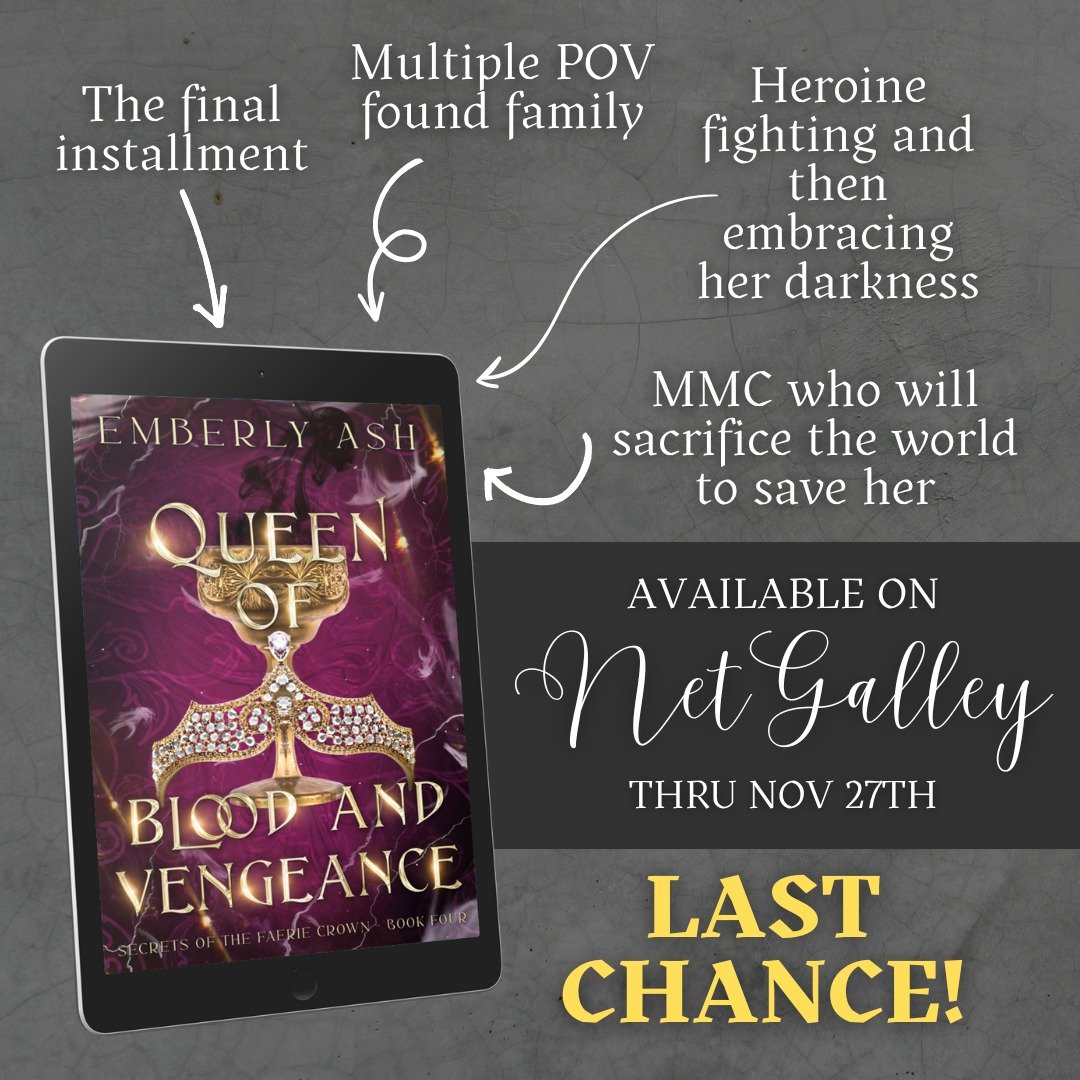 ❗LAST CHANCE❗️

The heart-stopping final installment in the Secrets of the Faerie Crown series!
The Secrets of the Faerie Crown series is a twisted mythology retelling of the Arthur legend. It is a high-steam fantasy romance with dark elements.

#net