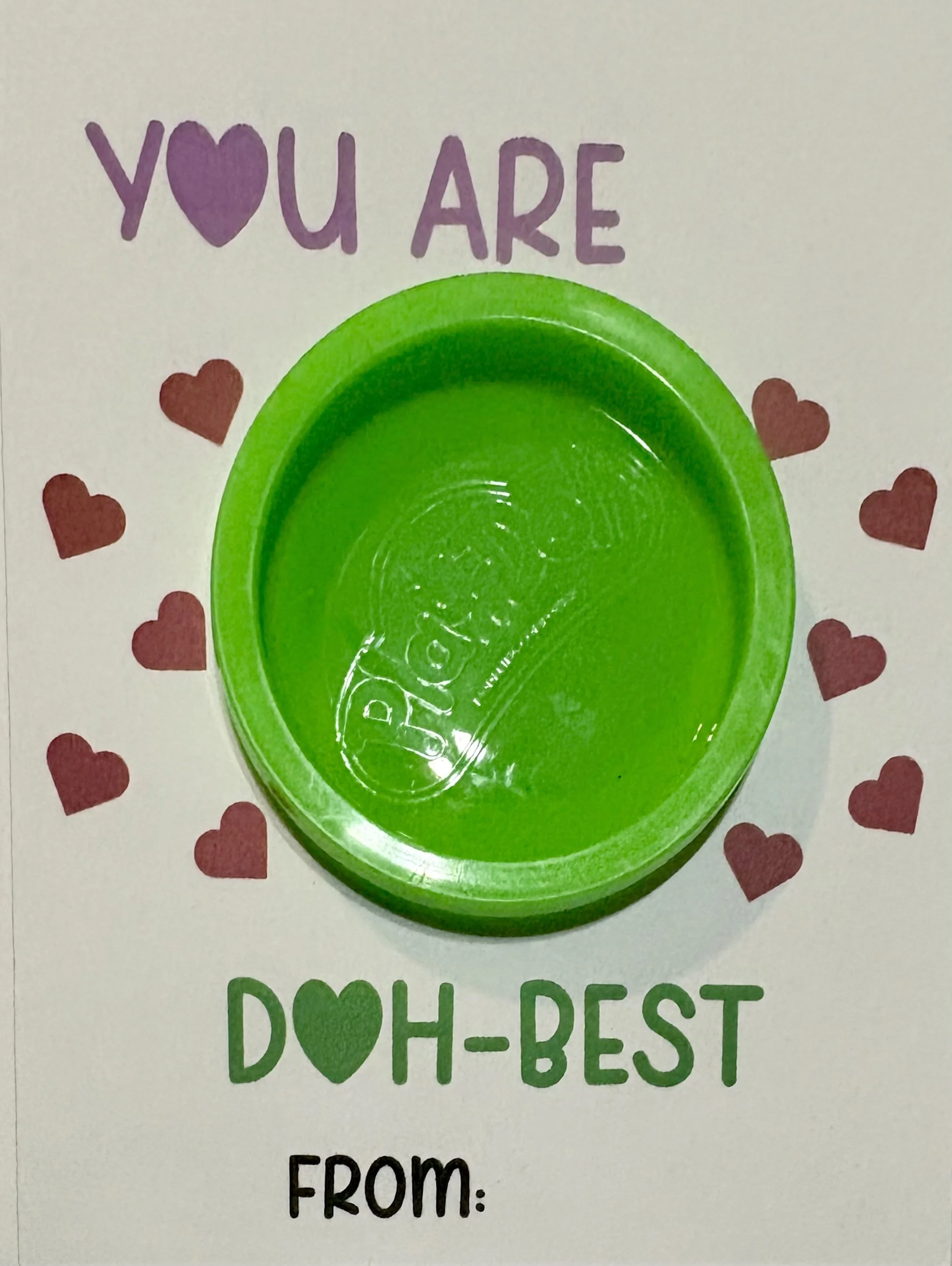 Play Doh Valentine's Day Favors