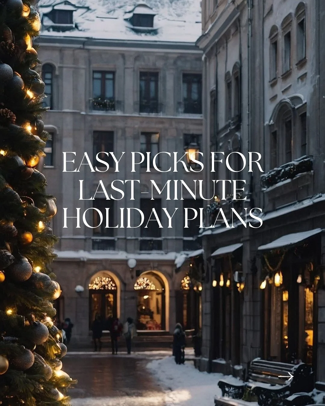 Not sure where to go for the holidays? Here are some easy picks for last minute holiday plans ✨

#holidaytravel #holidayvacation #christmastravel