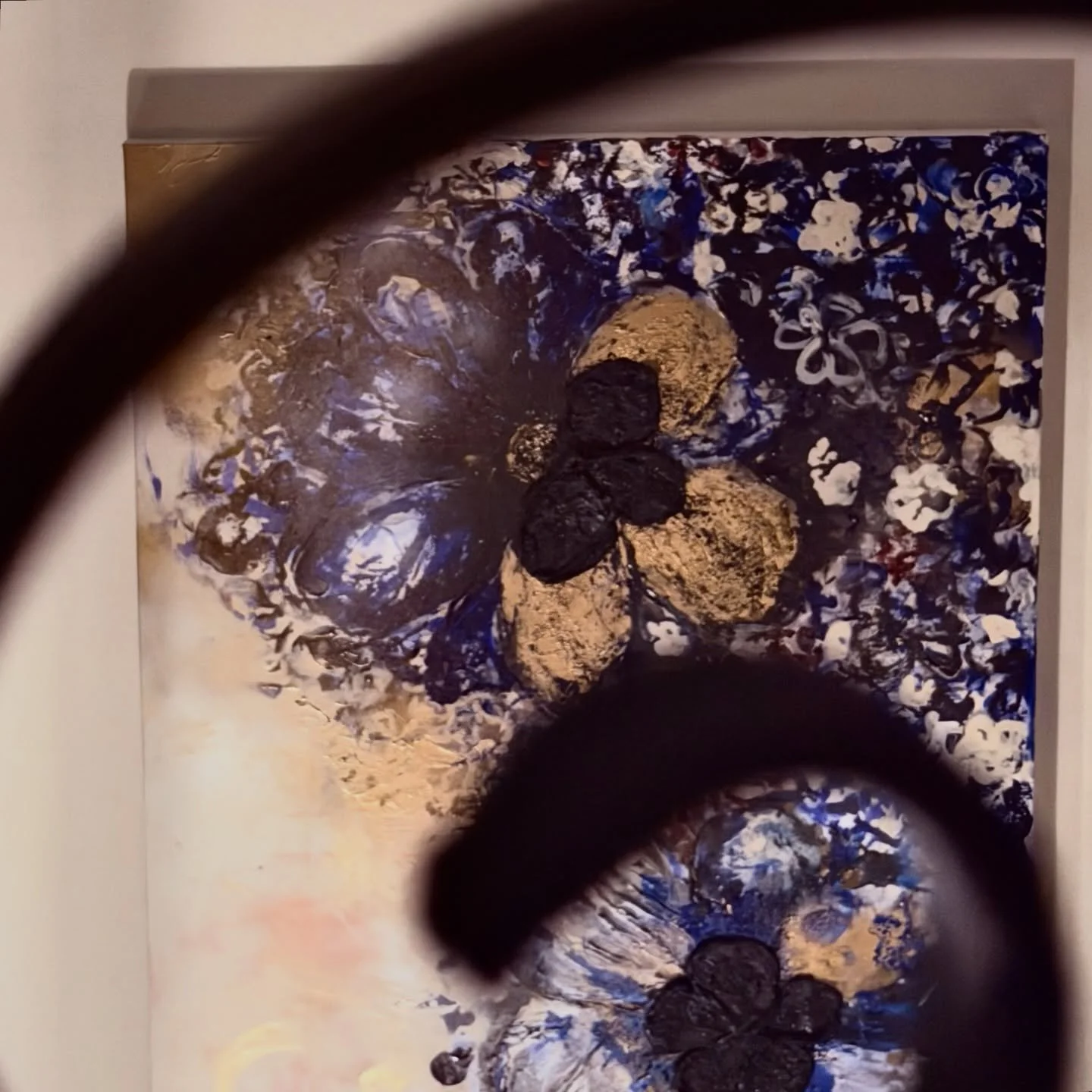 &lsquo;Letters in Greece&rsquo; 
36&rdquo; x 42&rdquo;

&ldquo;Letters in Greece&rdquo; is a visual love story&mdash;an abstract expression of the quiet, complex bond between two souls. Inspired by the idea of handwritten letters carried through the 