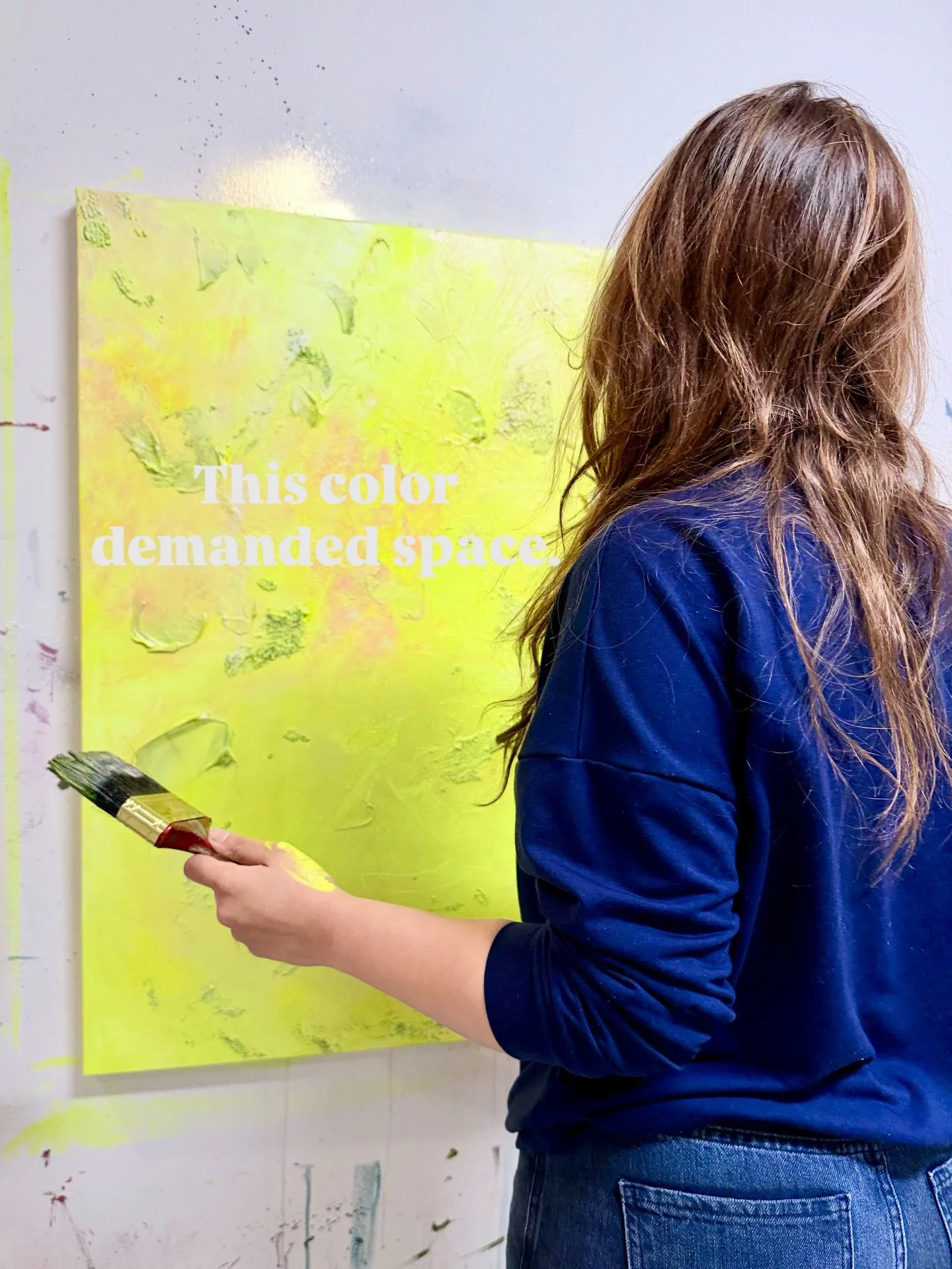 This colour has been living in my mind for days&hellip; and I knew it had to find its way onto canvas. 💛

Here it is &mdash; bold, fluorescent, a little unpredictable&hellip; and honestly, WAY more layering than I expected 😅 But that&rsquo;s part o