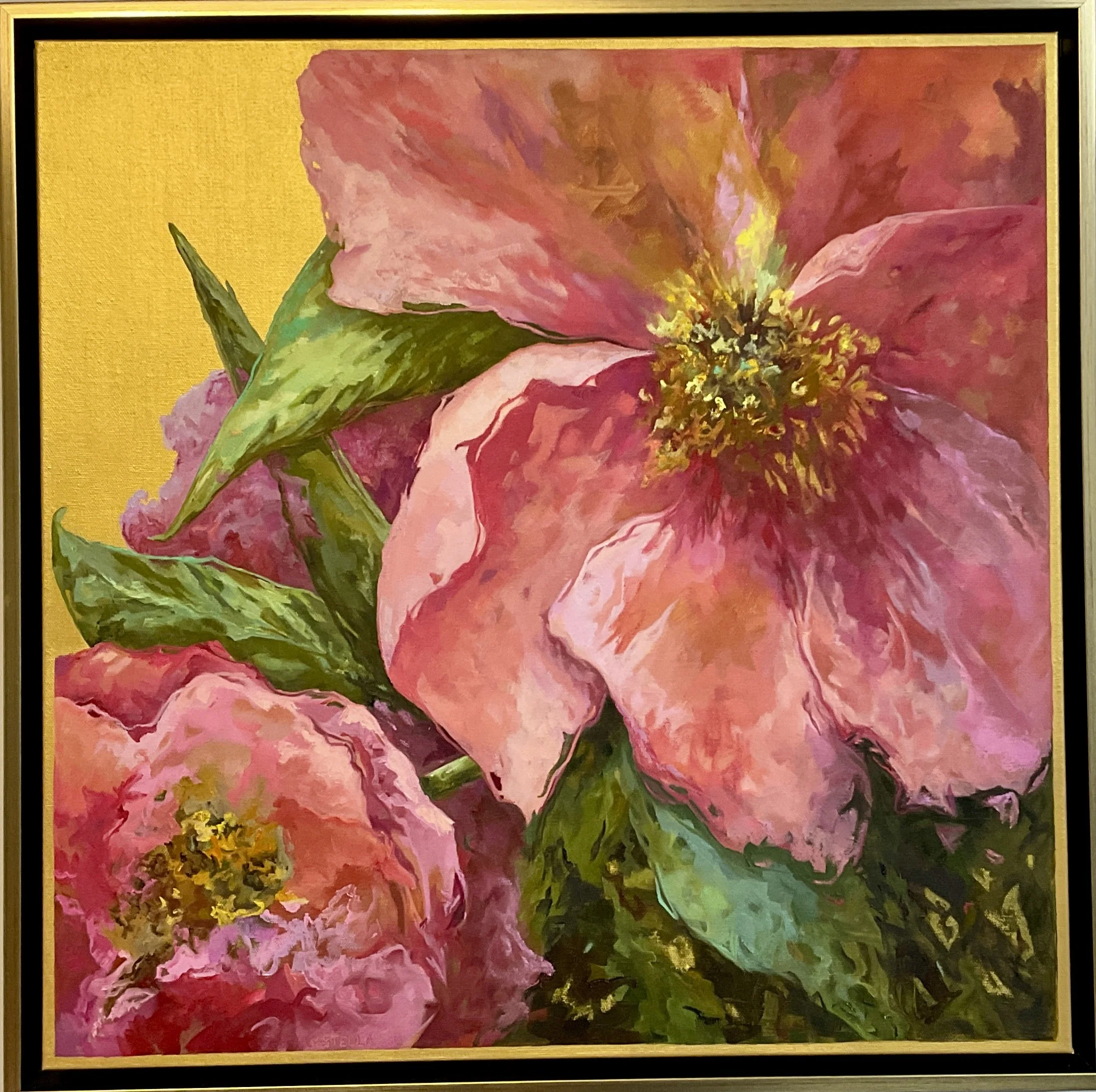 Fantasy 24x24 Oil on Gold Acrylic ground