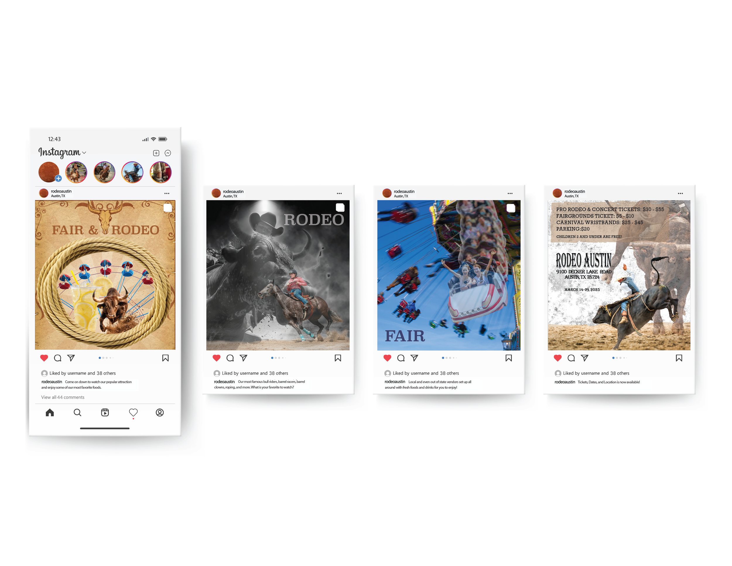 Rodeo Austin Instagram Tiles