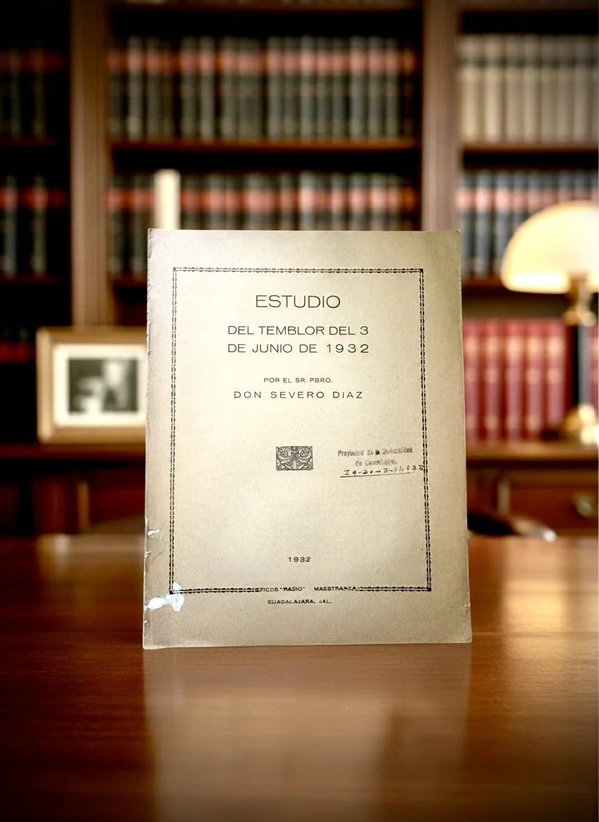 Reporte Científico
del terremoto de 3 JUNIO 1932 publicado ese mismo año por el  PRESBITERO SEVERO DIAZ GALINDO del terremoto de 3 junio 1932 publicado ese mismo año.