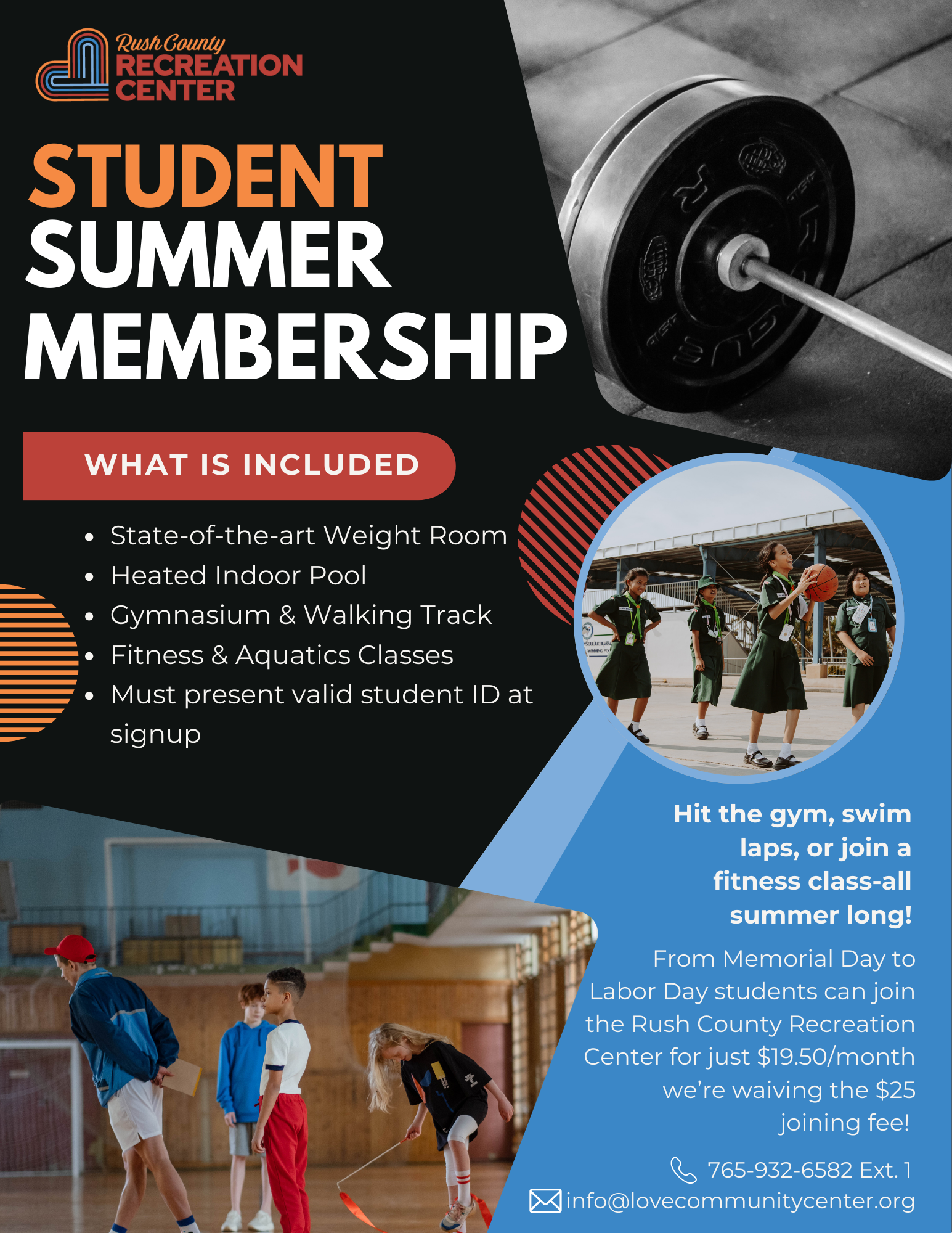Rush County Recreation Center to offer Summer Student Membership