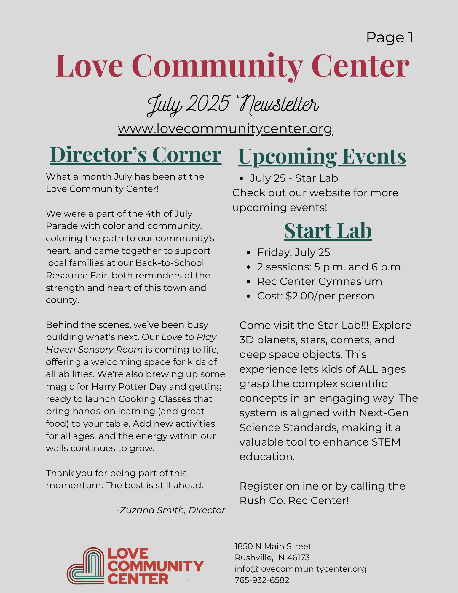 July 2025 Newsletter