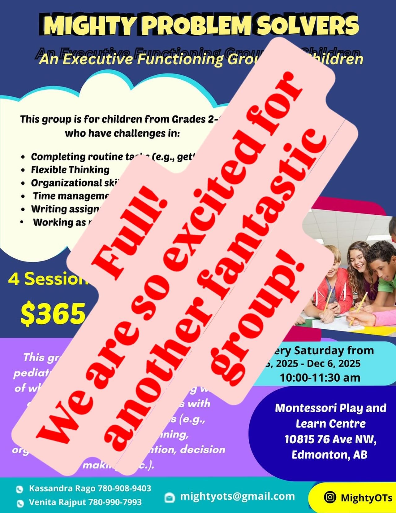 Mighty Problem Solvers is full! DM to be on our waitlist! Also make sure you get on our email list to learn first about our group dates!