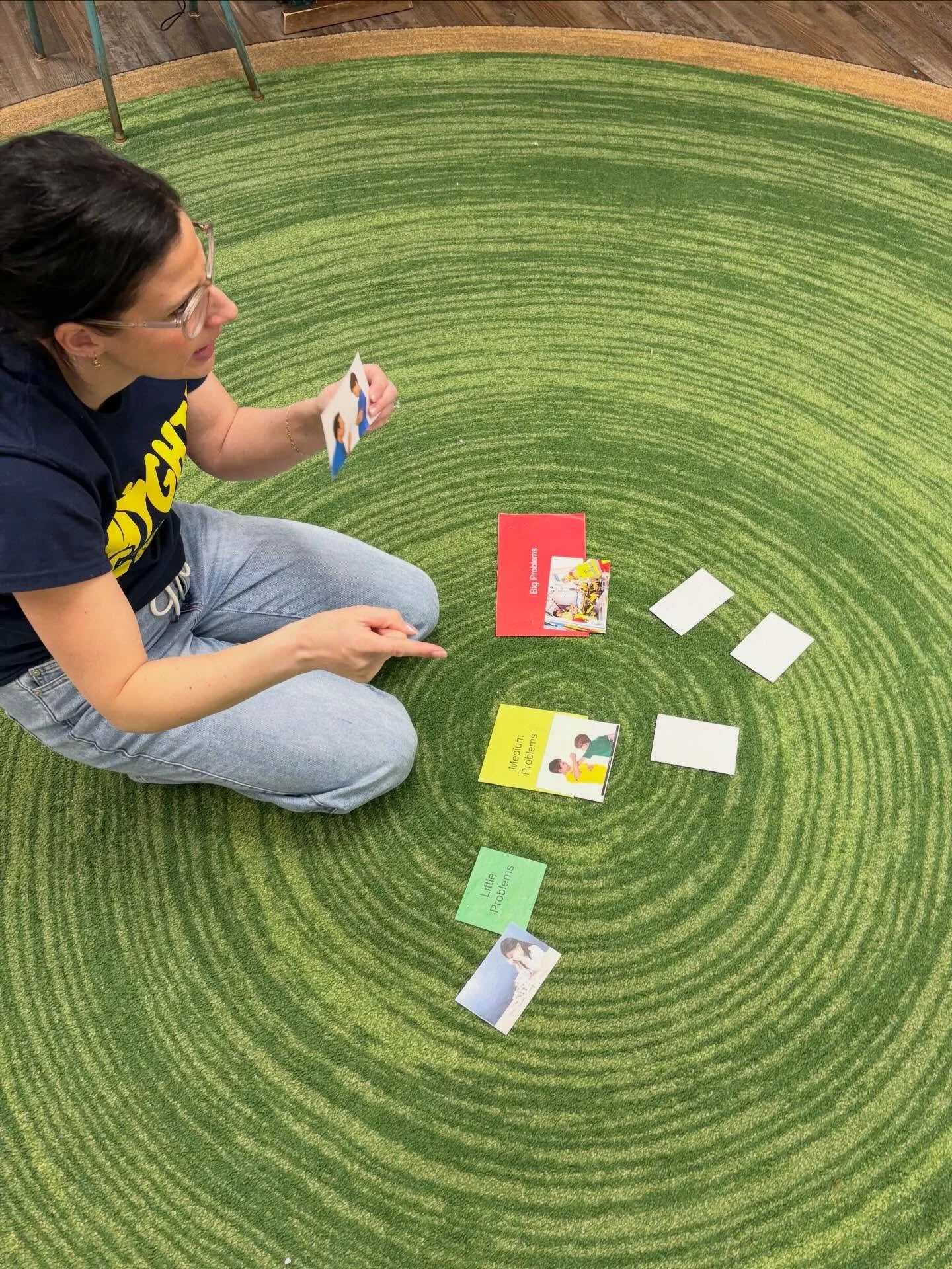 Big learning in Mighty Thinkers yesterday! 
We had a serious talk about the size of the problem and how our reactions can match it. Growing minds, growing self-control. So proud of these kids. 💙