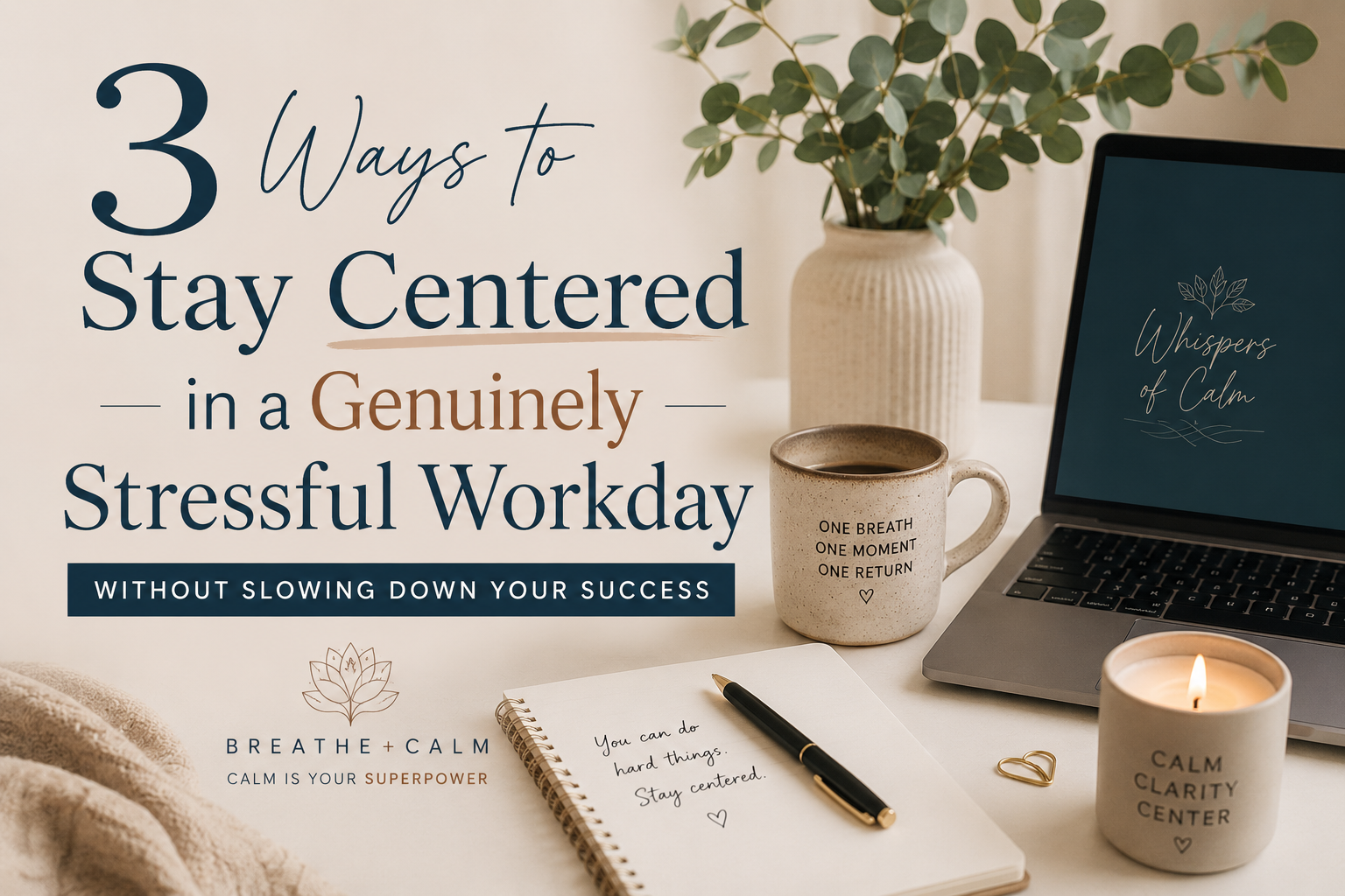 3 Ways to Stay Centered in a Genuinely Stressful Workday - Without Slowing Down Your Success