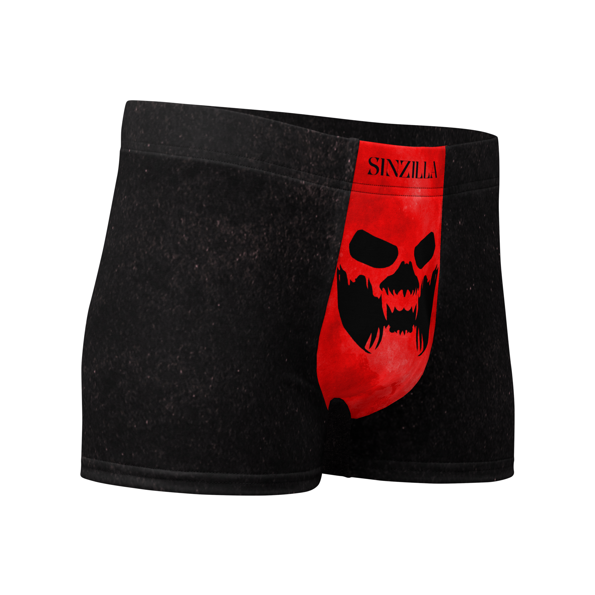 Marked with Sin Boxer Briefs from the Marked with Sin x DoomForged collection featuring bold dark fantasy culture inspired design for dark romance. Left Side View.