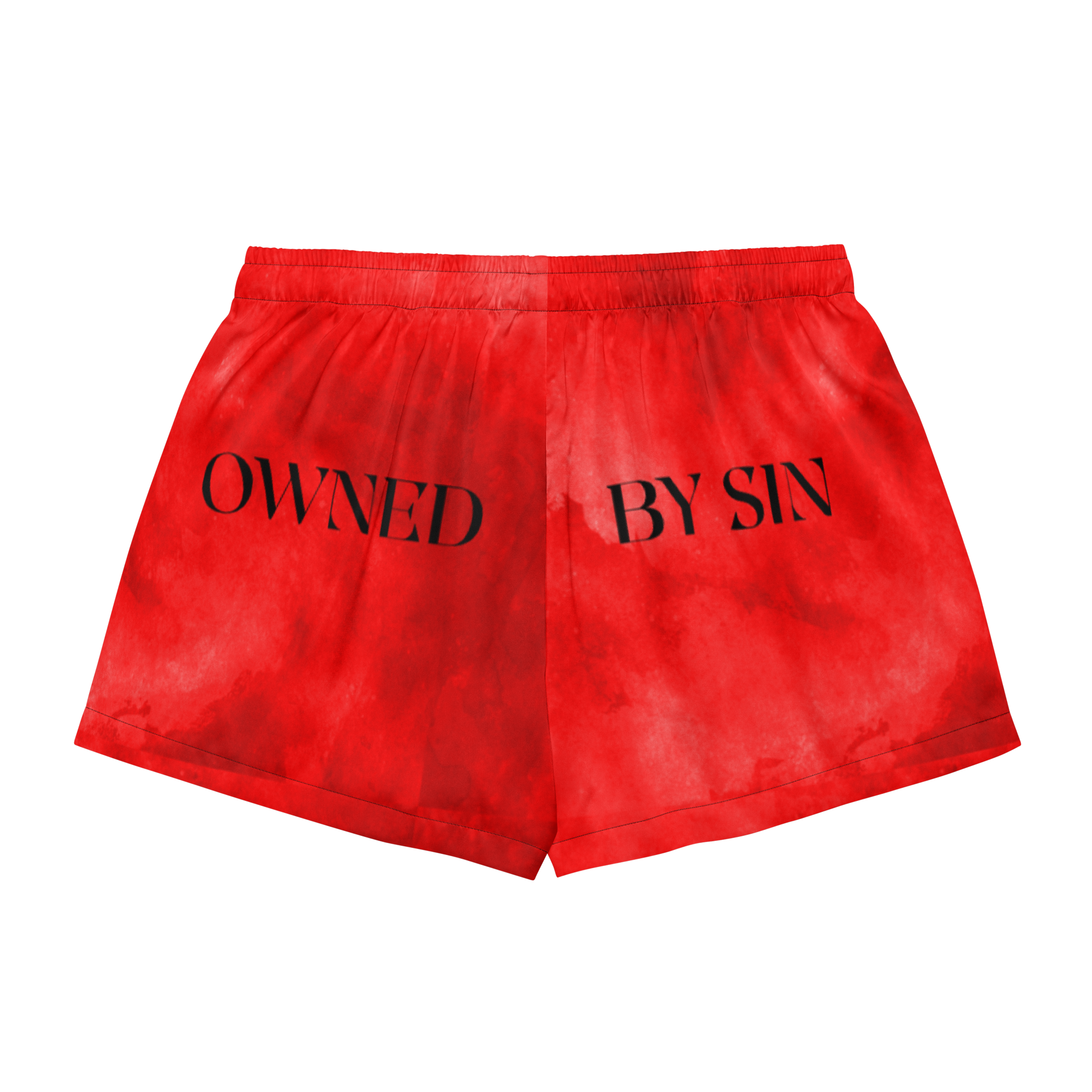 Marked with Sin Lounge Shorts from the Marked with Sin x DoomForged collection featuring bold dark fantasy culture inspired design of masked man for dark romance. Back View.