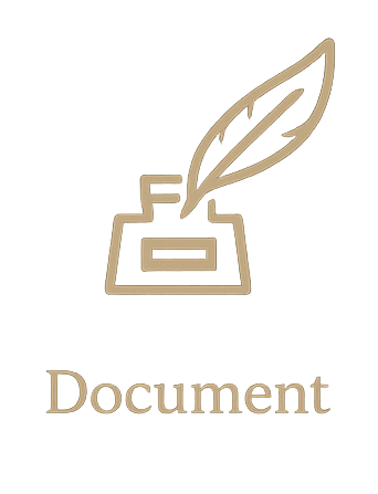 Geometric drawing of an outline square with sections divided by vertical, horizontal, and circle lines.