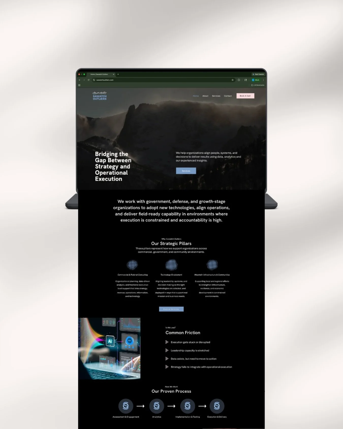 This site was built for a business doing high-stakes work that can&rsquo;t afford disconnects between ideas and outcomes.

We focused on clear positioning, straightforward messaging and a structure that actually supports decision-making.

No fluff, n