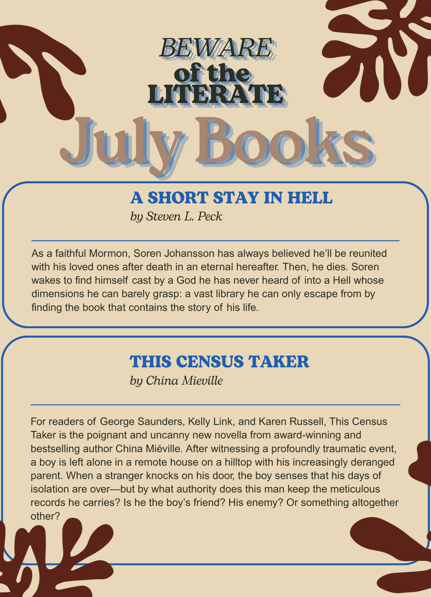 BEWARE OF THE LITERATE